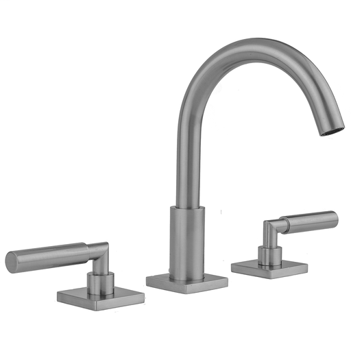 Uptown Contempo Faucet with Square Escutcheons & Slim Lever Handles & Fully Polished & Plated Pop-Up Drain, Satin Copper (SCU)
