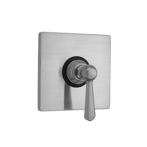 Square Plate With Hex Lever Trim For Pressure Balance Cycling Valve (J-CSV), Pewter (PEW)