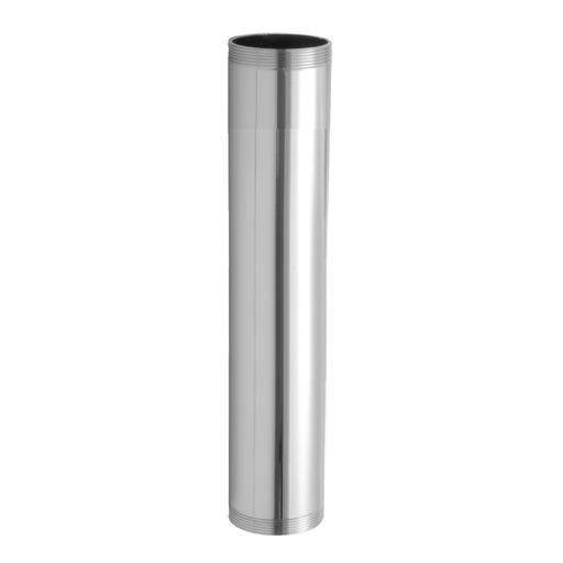 1 1/4" O.D. x 12" Threaded Both Ends Extension Tube, Polished Chrome (PCH)