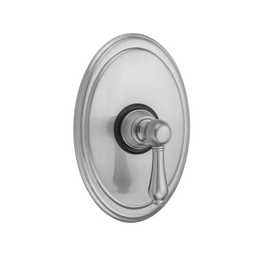 Oval Plate With Regency Lever Trim For Pressure Balance Cycling Valve (J-CSV), Satin Brass (SB)
