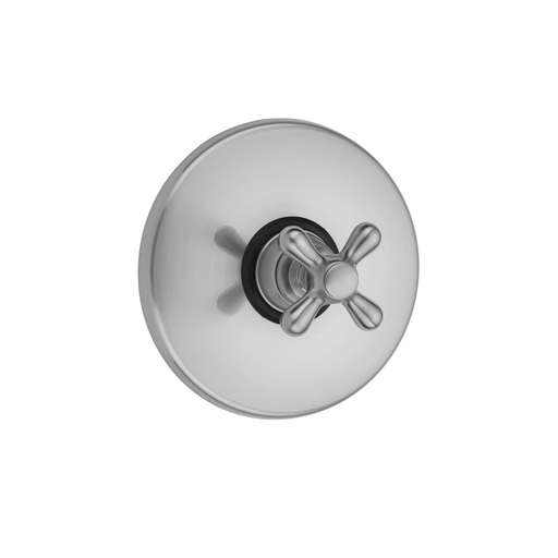 Round Plate With Standard Cross Handle Trim For Pressure Balance Cycling Valve (J-CSV), Antique Copper (ACU)