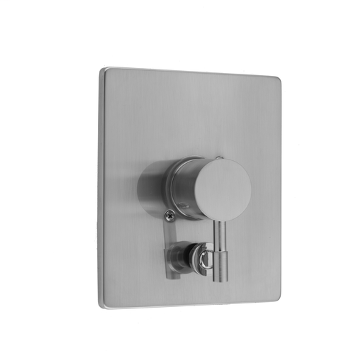 Rectangle Plate With Round Contempo Lever Trim For Pressure Balance Cycling Valve With Built-in Diverter (J-DIV-CSV), Vintage Bronze (VB)