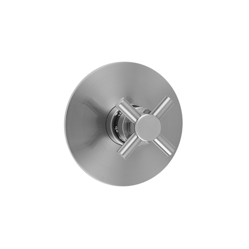 Round Plate With Contempo Cross Trim For Thermostatic Valves (J-TH34 & J-TH12), Jewelers Gold (JG)