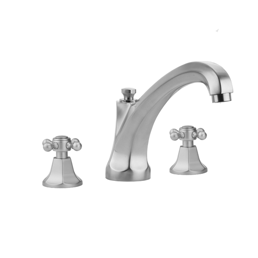 Astor Roman Tub Set with High Spout and Ball Cross Handles, Polished Nickel (PN)