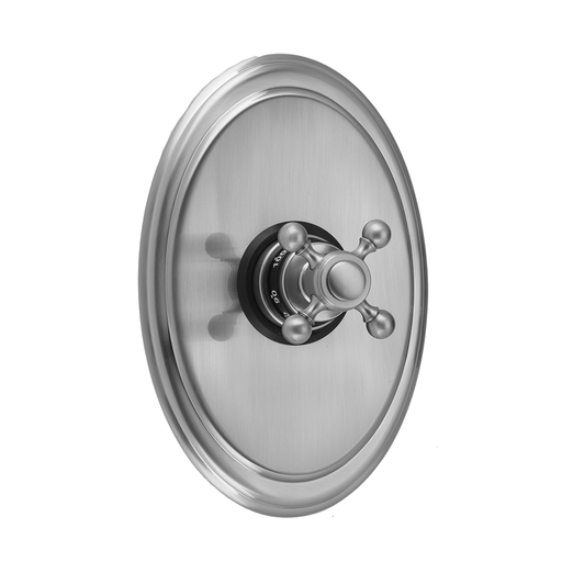 Oval Plate With Ball Cross Trim For Thermostatic Valves (J-TH34 & J-TH12), Black Nickel (BKN)