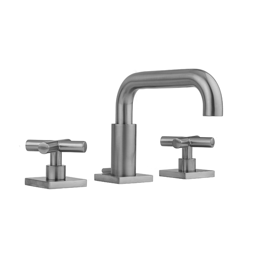 Downtown Contempo Faucet with Square Escutcheons & Contempo Slim Cross Handles- 0.5 GPM, Tristan Brass (TB)