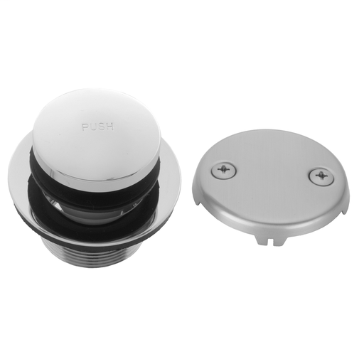 Toe Control Tub Drain Strainer with Faceplate (Two Hole), Satin Gold (SG)