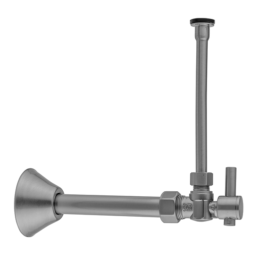 Quarter Turn Angle Pattern 5/8" O.D. Compression (Fits 1/2" Copper) x 3/8" O.D. Toilet Supply Kit Contempo Lever Handle, 20" Supply Tube, Cover Tube, Escutcheon, Oil-Rubbed Bronze (ORB)