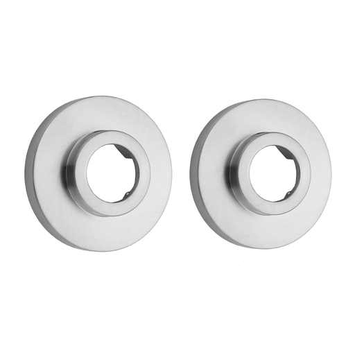 Brass Contemporary Shower Curtain Rod Flanges, Polished Chrome (PCH)