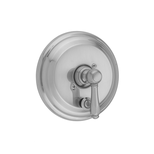 Round Step Plate With Smooth Lever Trim For Pressure Balance Cycling Valve With Built-in Diverter (J-DIV-CSV), Satin Gold (SG)