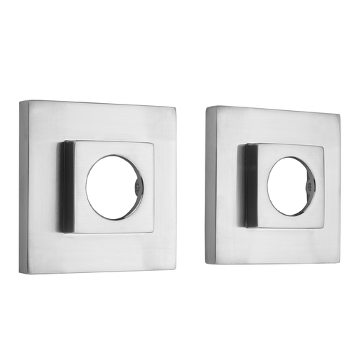 Brass Square Shower Curtain Rod Flanges, Bombay Gold (BG)