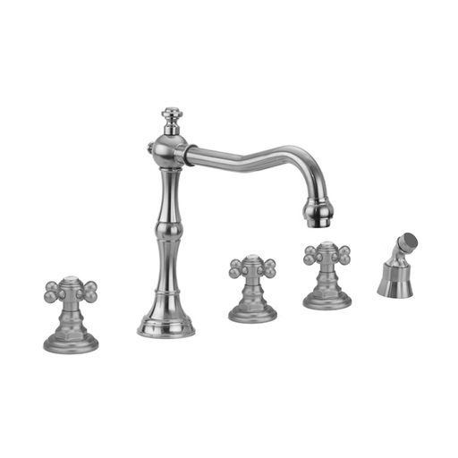 Roaring 20's Roman Tub Set with Ball Cross Handles and Angled Handshower Mount, Oil-Rubbed Bronze (ORB)