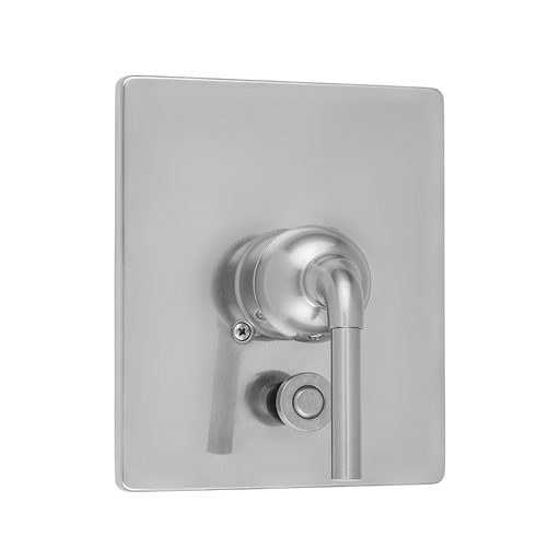 Rectangle Plate With Straight Lever Trim For Pressure Balance Valve With Built-in Diverter (J-DIV-PBV), Satin Gold (SG)