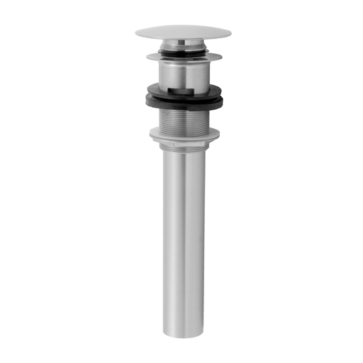 Finger Touch Round Lavatory Drain with Overflow, Polished Copper (PCU)