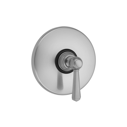Round Plate With Hex Lever Trim For Pressure Balance Cycling Valve (J-CSV), White (WH)