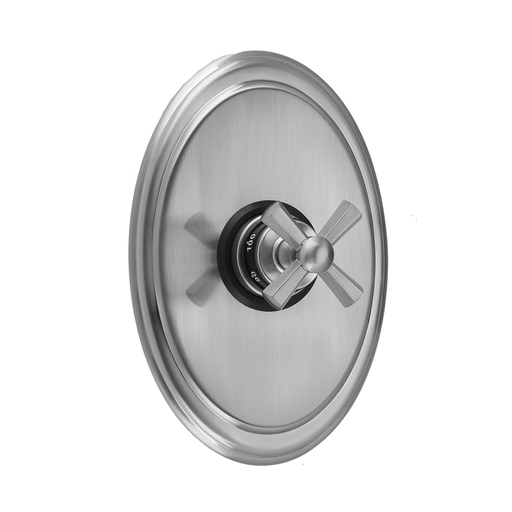 Oval Plate With Hex Cross Trim For Thermostatic Valves (J-TH34 & J-TH12), Vintage Bronze (VB)