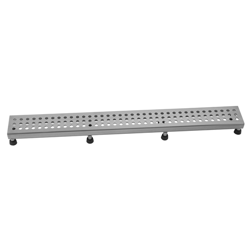 36" Channel Drain Round Dotted Grate, Polished Stainless (PSS)