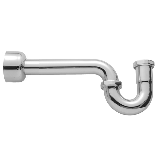 1 1/2" Extra Long P Trap with Round Box Escutcheon, Satin Copper (SCU)