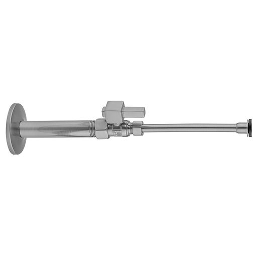 Quarter Turn Straight Pattern 1/2" IPS x 3/8" O.D. Toilet Supply Kit with Square Lever 12" Supply Tube, Escutcheon, Bronze Umber (BU)