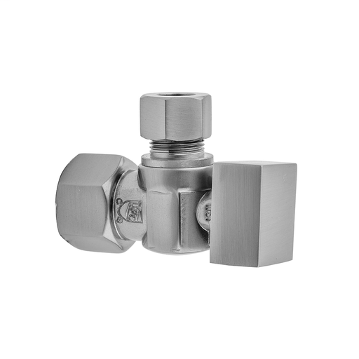 Quarter Turn Angle Pattern 1/2" IPS x 3/8" O.D. Supply Valve with Square Handle, Europa Bronze (EB)
