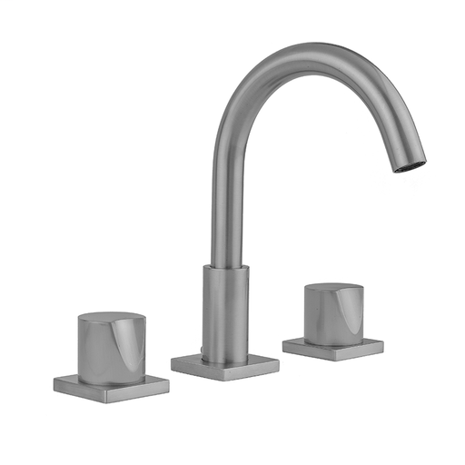 Uptown Contempo Faucet with Square Escutcheons & Thumb Handles & Fully Polished & Plated Pop-Up Drain, Bronze Umber (BU)