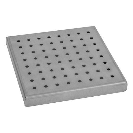6" x 6" Round Dotted Channel Drain Grate, Polished Stainless (PSS)