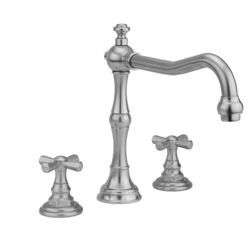 Roaring 20's Roman Tub Set with Hex Cross Handles, White (WH)