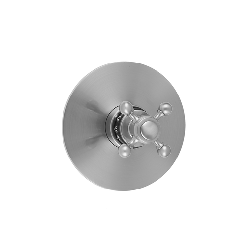 Round Plate With Ball Cross Trim For Thermostatic Valves (J-TH34 & J-TH12), Satin Copper (SCU)