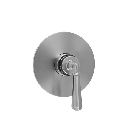 Round Plate With Hex Lever Trim For Thermostatic Valves (J-TH34 & J-TH12), Polished Brass (PB)