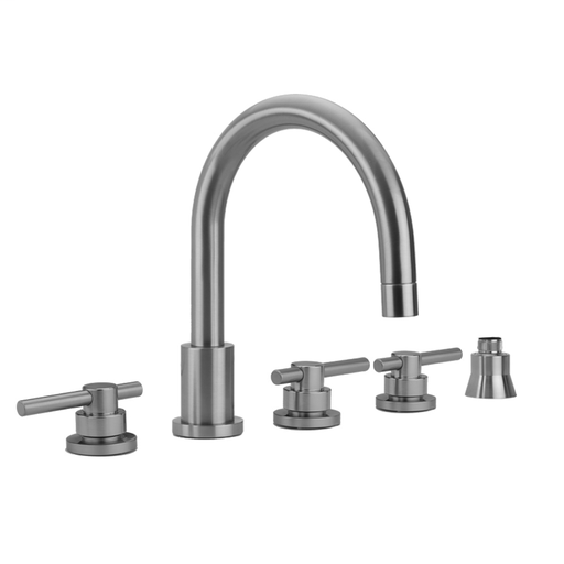 Contempo Roman Tub Set with Peg Lever Handles and Straight Handshower Holder, Europa Bronze (EB)