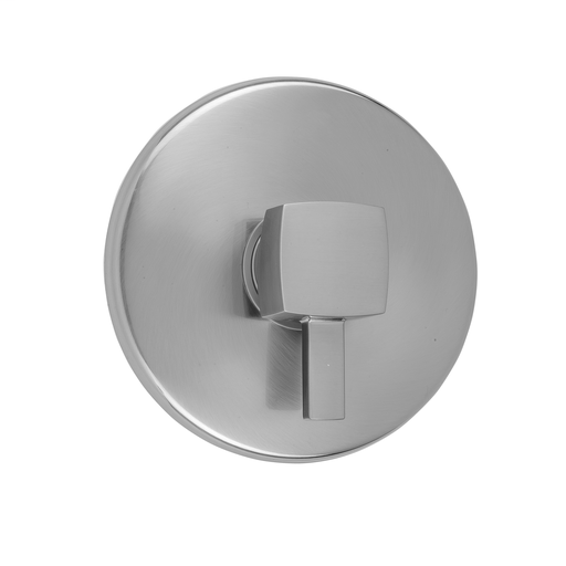 Round Plate With Square Lever Trim For Pressure Balance Valve (J-PBV), Polished Brass (PB)