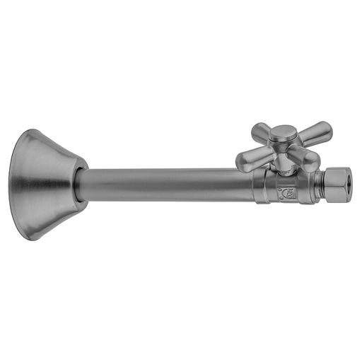 Quarter Turn Straight Pattern 1/2" Copper (Sweat Fit) x 3/8" O.D. Supply Valve with Standard Cross Handle, Bombay Gold (BG)