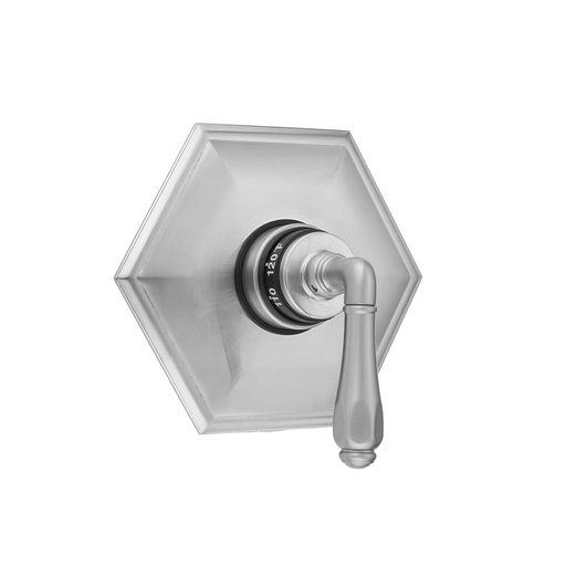 Hex Plate with Smooth Lever Trim for Thermostatic Valves (J-TH34 & J-TH12), Vintage Bronze (VB)