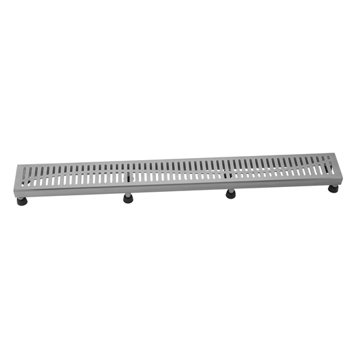 60" Channel Drain Slotted Grate, Brushed Stainless (BSS)