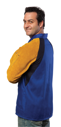 Jacket - Cotton/Leather - Clothing - Flame Retardant FR7A®/Cowhide - Length 13 in, Width 12 in, Height 2 in