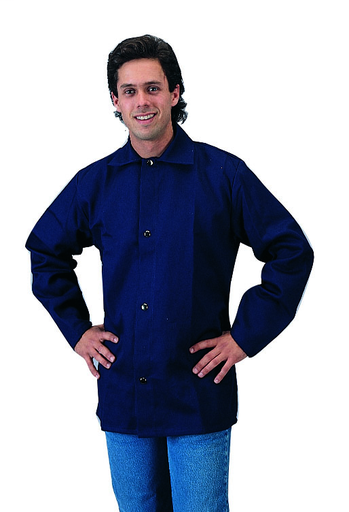 FR Cotton Welding Jacket - Cotton - Clothing - Flame Retardant FR7A® - Length 13 in, Width 12 in, Height 1 in