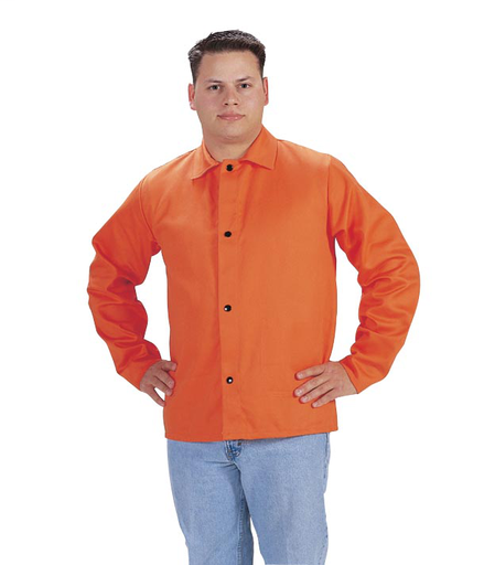 FR Cotton Welding Jacket - Cotton - Clothing - Flame Retardant FR7A® - Length 13 in, Width 12 in, Height 1 in