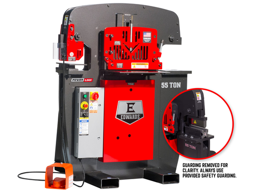 55 Ton Ironworker 3 Phase, 208 Volt, 10" Brake