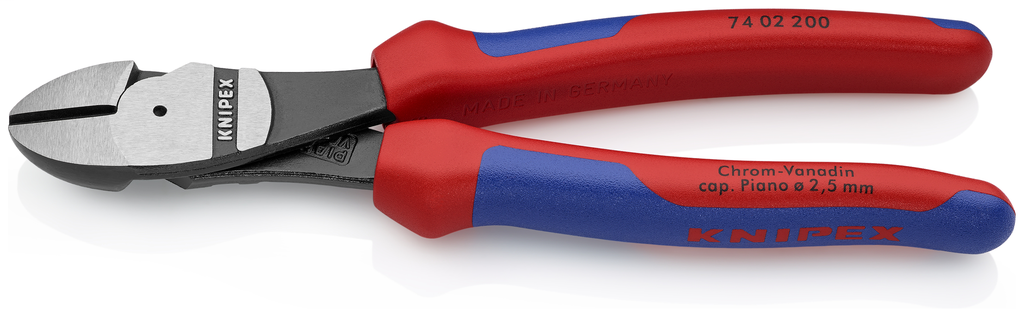 Product image for KNIPEX 74-02-200-SBA 8IN DIAGONAL CTTR