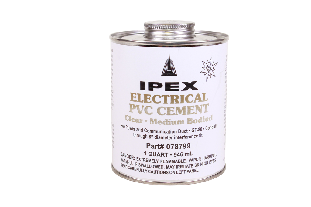 Product image for Ipex 078096 (CEMG20) Medium-Bodied PVC Solvent Cement, Low VOC, Grey - Quart