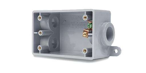 Product image for IPEX 078235 1/2 Inch Hub 16.3 In. PVC 1-Gang Conduit Box