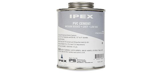 Product image for Ipex 078083 (CEMG10) Medium-Bodied PVC Solvent Cement, Low VOC, Grey - Pint