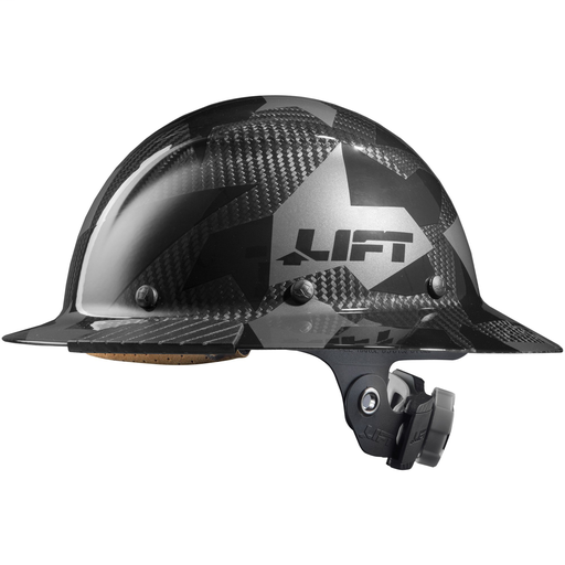 LIFT Safety HDC-20CK DAX Carbon Fiber Full Brim Hardhat, Full Black Camo, 1134 Grams