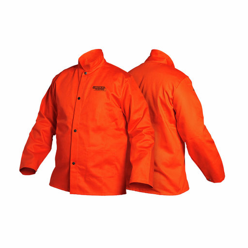 Bright FR Cloth Welding Jacket - Safety Orange - Large