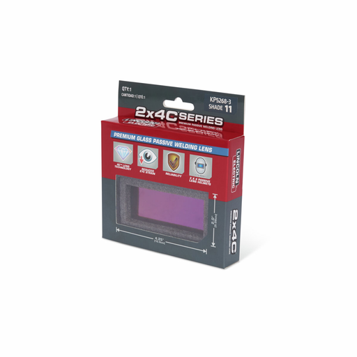 2x4C® Series Premium Glass Passive Welding Lens - Shade 11