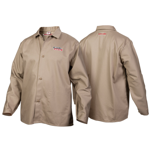 Traditional Khaki FR Cloth Welding Jacket - Large
