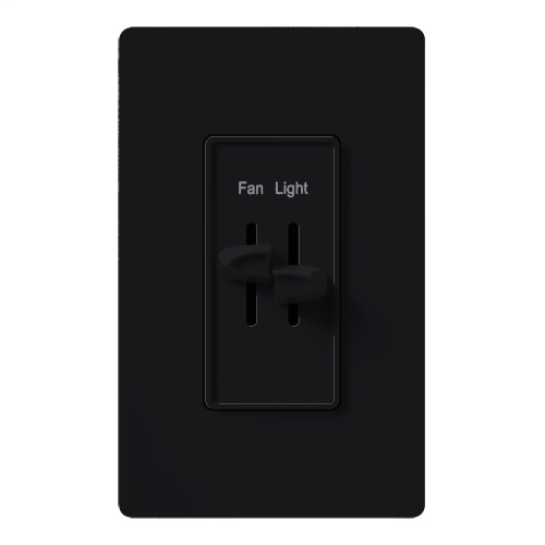 Lutron Electronics S2-LFSQ-BL 1.5 Amp 300 W 120 Volt Black 1-Pole Incandescent/Halogen Fan/Light Speed Control Dimmer Lutron Electronics S2-LFSQ-BL 1.5 Amp 300 W 120 Volt Black 1-Pole Incandescent/Halogen Fan/Light Speed Control Dimmer
