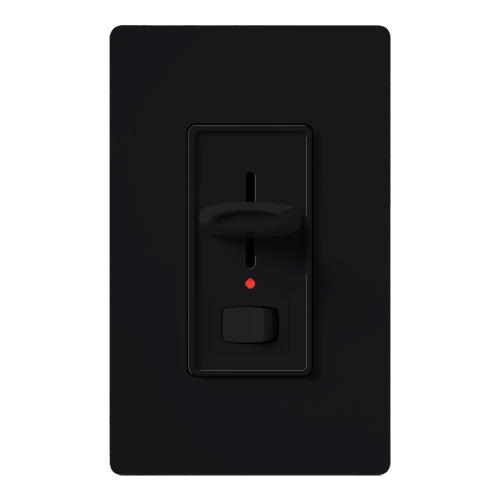 Product image for Lutron Electronics S-600PNL-BL 600 W 120 VAC Black 1-Pole Incandescent/Halogen Preset Slide Dimmer with On-Off Switch
