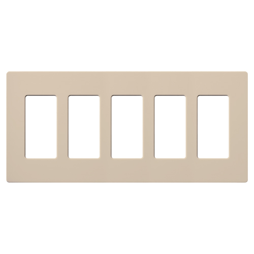 Lutron Electronics SC-5-TP 5-Gang Taupe Polycarbonate Designer Wallplate Lutron Electronics SC-5-TP 5-Gang Taupe Polycarbonate Designer Wallplate