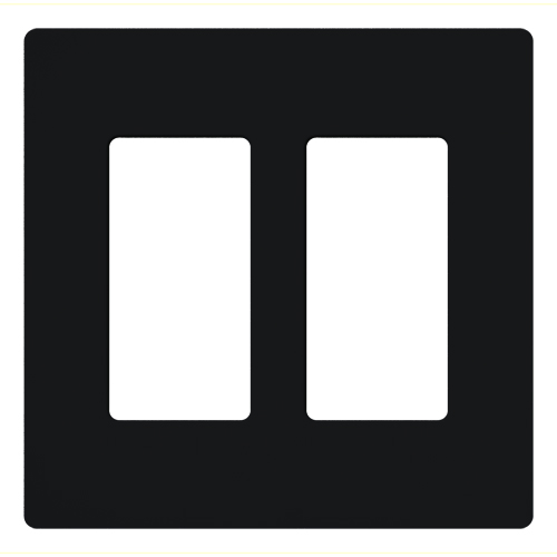 Lutron CW-2-BL 2-Gang Black Polycarbonate Standard 2-Dimmer Designer Wallplate Lutron CW-2-BL 2-Gang Black Polycarbonate Standard 2-Dimmer Designer Wallplate